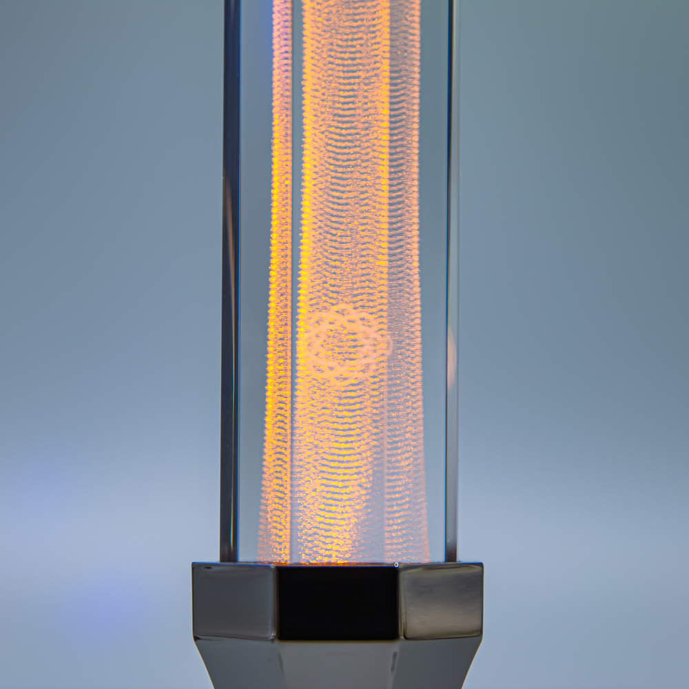 クリスタルキャンドル 大 26cm オレンジ ロウソク型 コンセント式 創価